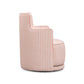 Passe Striped Linen Swivel Accent Chair - Pink Stripes