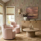 Passe Striped Linen Swivel Accent Chair - Pink Stripes