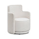 Passe Cream Upcycled Performance Linen Swivel Accent Chair