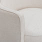 Passe Cream Upcycled Performance Linen Swivel Accent Chair