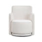 Passe Cream Upcycled Performance Linen Swivel Accent Chair