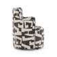 Passe Black Performance Jacquard Swivel Accent Chair