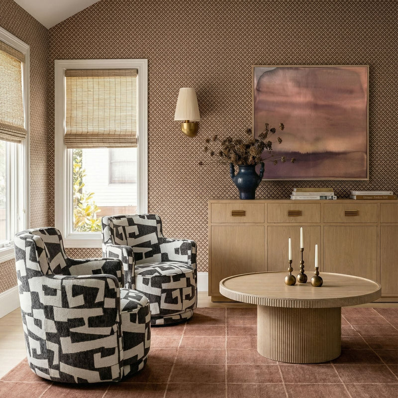 Passe Black Performance Jacquard Swivel Accent Chair