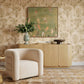 Curves Performance Velvet Swivel Accent Chair - Peach