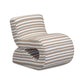 Senna Taupe Organic Stripes Contract-Grade Jacquard Fabric Accent Chair