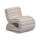 Senna Taupe Organic Stripes Contract-Grade Jacquard Fabric Accent Chair