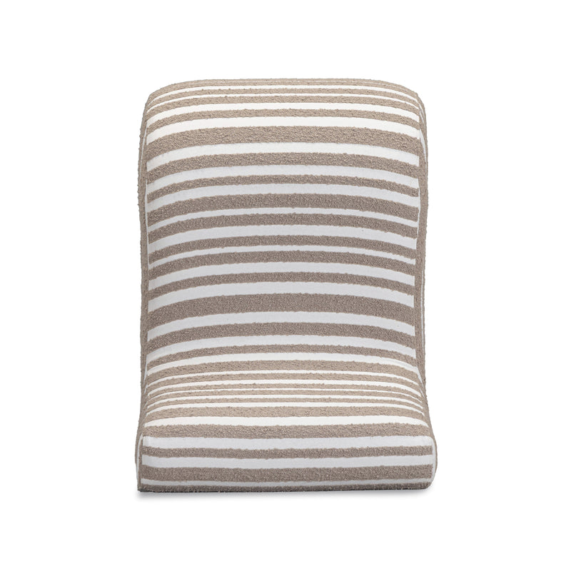 Senna Taupe Organic Stripes Contract-Grade Jacquard Fabric Accent Chair
