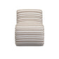 Senna Taupe Organic Stripes Contract-Grade Jacquard Fabric Accent Chair