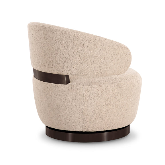 Austin Cream Performance Boucle Swivel Accent Chair