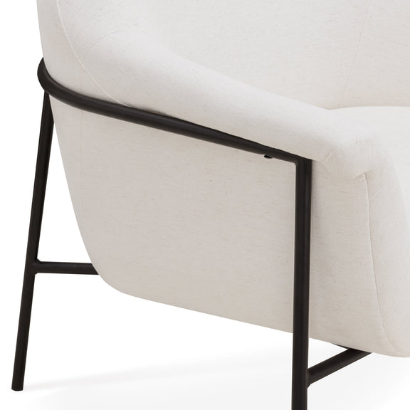 Lua Performance Chenille Accent Chair - Cream