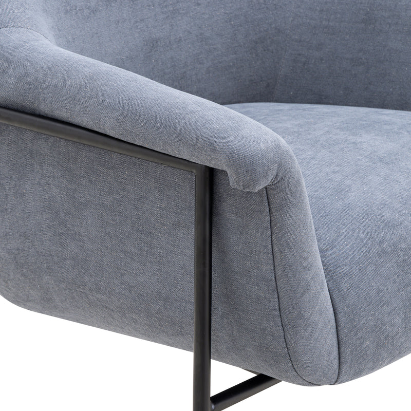 Lua Performance Chenille Accent Chair - Blue