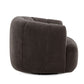 Jasmine Upcycled Contract-Grade Basketweave Fabric Swivel Accent Chair - Storm Grey