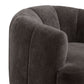 Jasmine Upcycled Contract-Grade Basketweave Fabric Swivel Accent Chair - Storm Grey