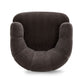 Jasmine Upcycled Contract-Grade Basketweave Fabric Swivel Accent Chair - Storm Grey