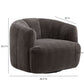 Jasmine Upcycled Contract-Grade Basketweave Fabric Swivel Accent Chair - Storm Grey