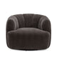 Jasmine Upcycled Contract-Grade Basketweave Fabric Swivel Accent Chair - Storm Grey