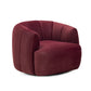 Jasmine Performance Velvet Swivel Accent Chair - Berry Red