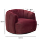 Jasmine Performance Velvet Swivel Accent Chair - Berry Red