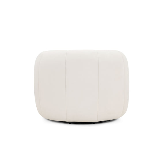 Jasmine Performance Velvet Swivel Accent Chair - Cream
