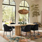 Sydney Performance Velvet Armchair - Set of 2 - Black