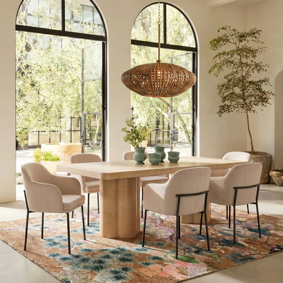 Sydney Performance Velvet Armchair - Set of 2 - Taupe