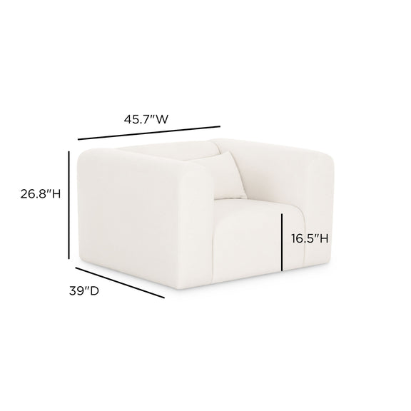 Tarra Cream Performance Chenille Accent Chair