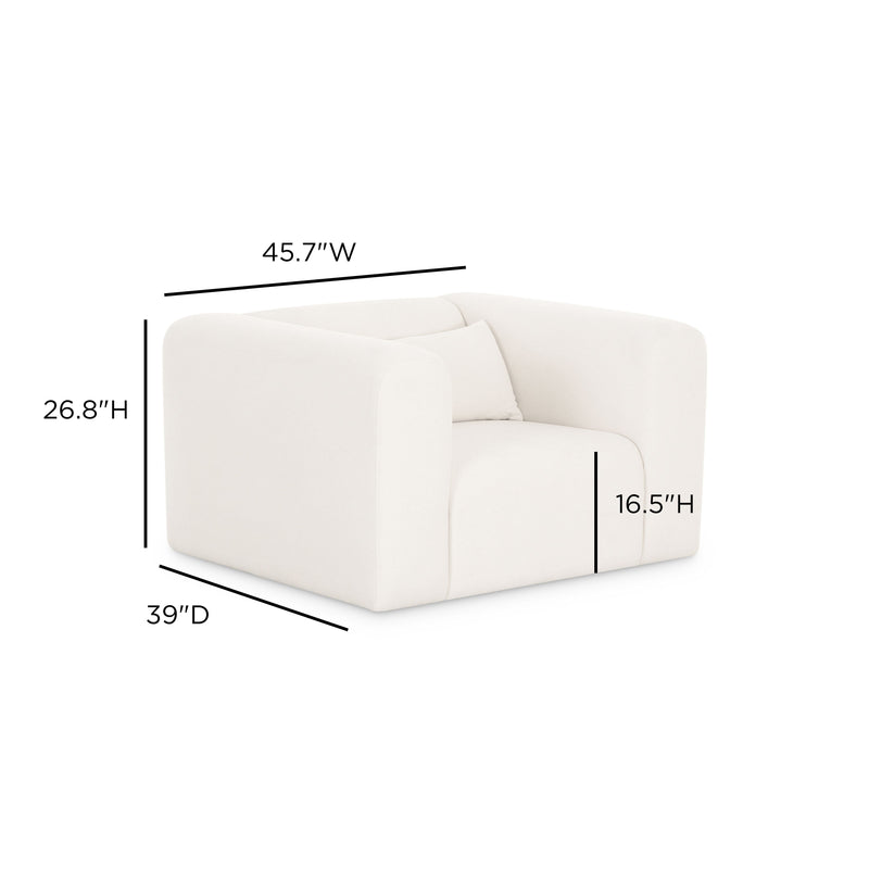 Tarra Cream Performance Chenille Accent Chair