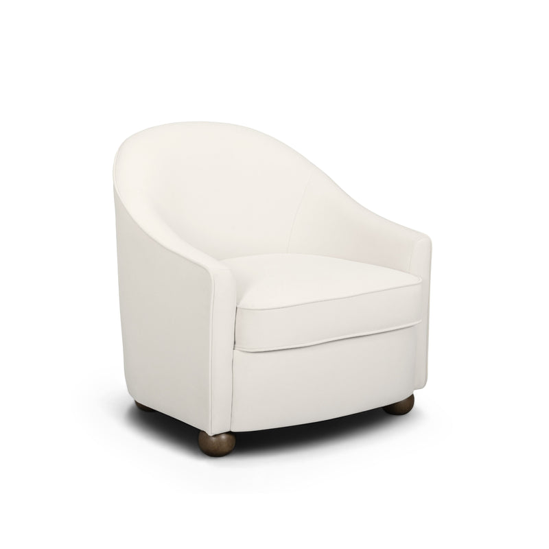 Cettie Performance Velvet Accent Chair - Cream