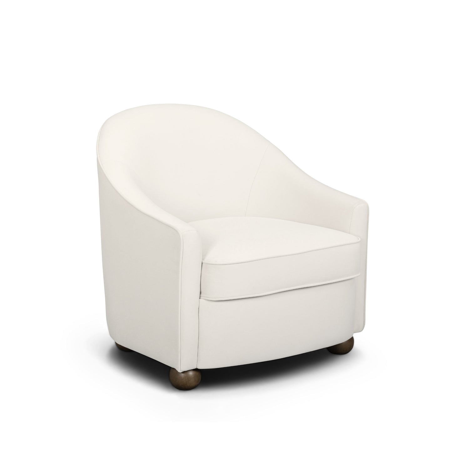Cettie Performance Velvet Accent Chair - Cream