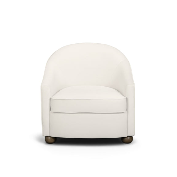 Cettie Performance Velvet Accent Chair - Cream
