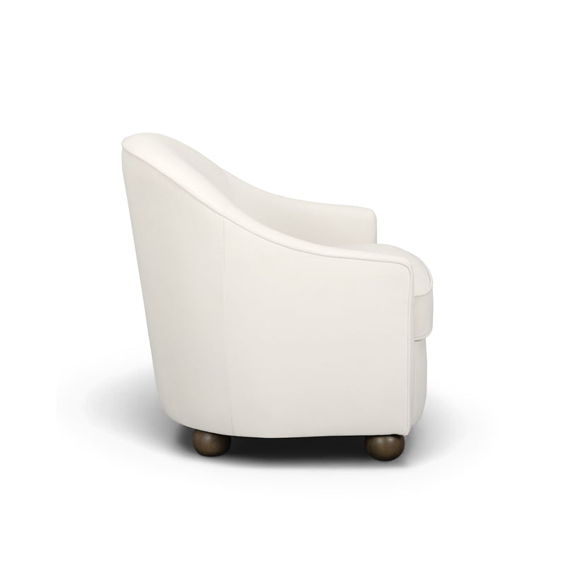 Cettie Performance Velvet Accent Chair - Cream