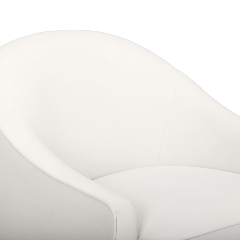 Cettie Performance Velvet Accent Chair - Cream