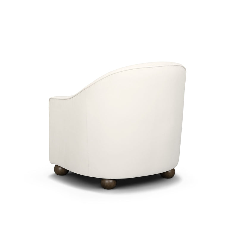 Cettie Performance Velvet Accent Chair - Cream