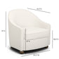 Cettie Performance Velvet Accent Chair - Cream