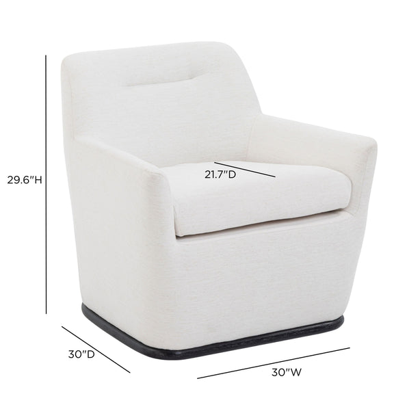 Mado Swivel Accent Chair - Chalk