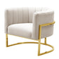 Magnolia Spotted Cream Chair with Gold