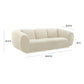 Emmet Cream Velvet Sofa