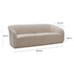 Yara Pleated Beige Velvet Sofa