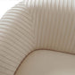 Yara Pleated Beige Velvet Loveseat