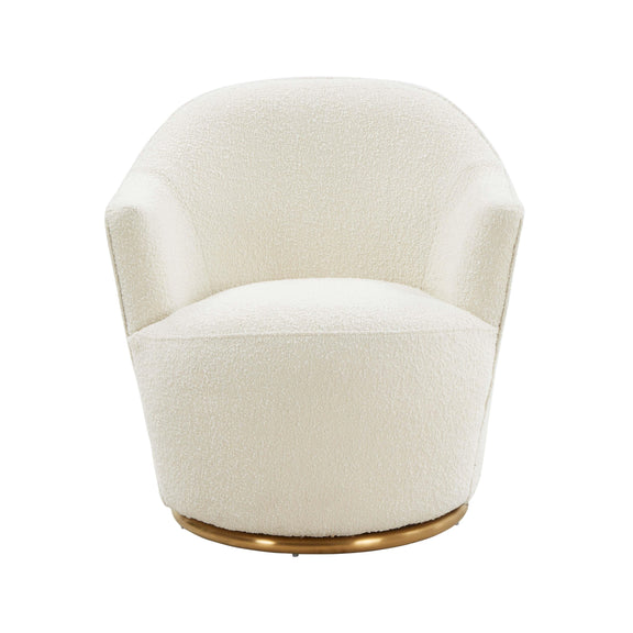 Skyla Cream Boucle Swivel Chair