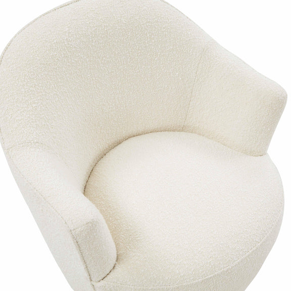 Skyla Cream Boucle Swivel Chair