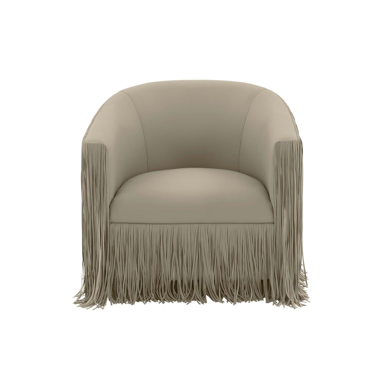 Shag Me Grey Performance Vegan Leather Swivel Chair