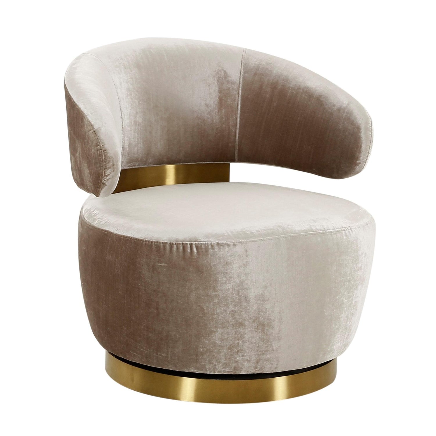 Austin Performance Fabric Swivel Accent Chair - Champagne