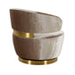 Austin Performance Fabric Swivel Accent Chair - Champagne