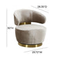 Austin Performance Fabric Swivel Accent Chair - Champagne