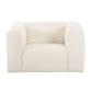 Tarra Fluffy Oversized Cream Corduroy Armchair