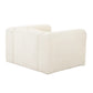 Tarra Fluffy Oversized Cream Corduroy Armchair