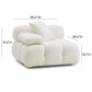 Calliope Cream Vegan Shearling Modular Corner Chair