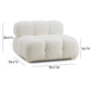 Calliope Cream Vegan Shearling Modular Armless Chair
