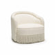 Pamela Cream Boucle Tassel Lounge Chair